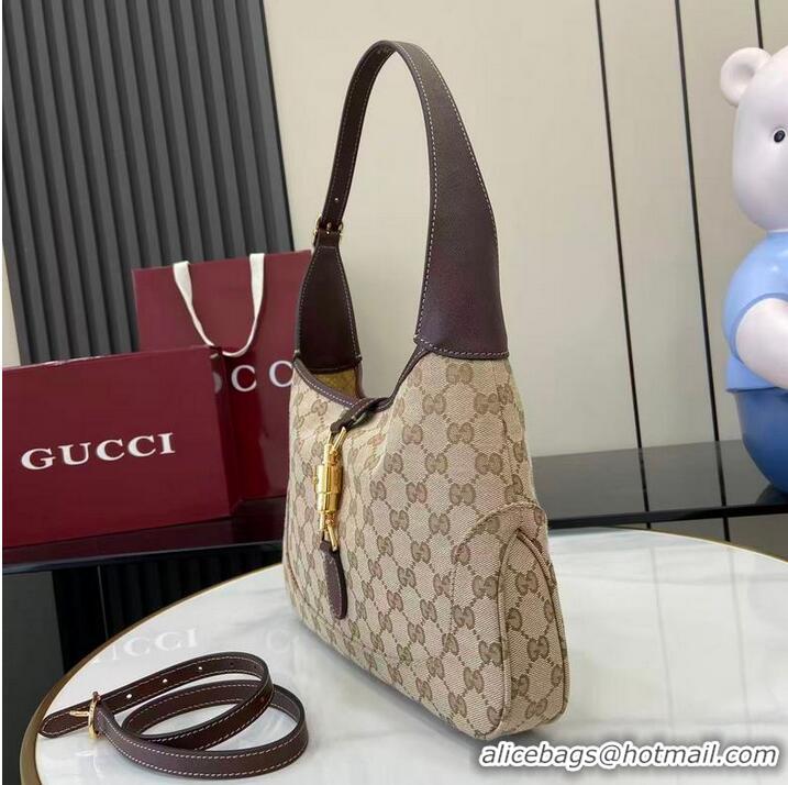 Best Product Gucci Jackie Slim Medium Shoulder Bag In GG Canvas 863137 Beige/Brown 2026