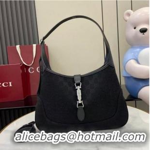 Cheap Price Gucci Jackie Slim Medium Shoulder Bag In GG Canvas 863137 Black 2026