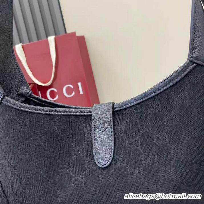 Cheap Price Gucci Jackie Slim Medium Shoulder Bag In GG Canvas 863137 Black 2026