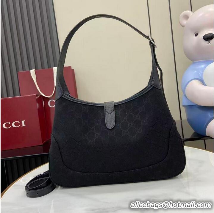 Cheap Price Gucci Jackie Slim Medium Shoulder Bag In GG Canvas 863137 Black 2026