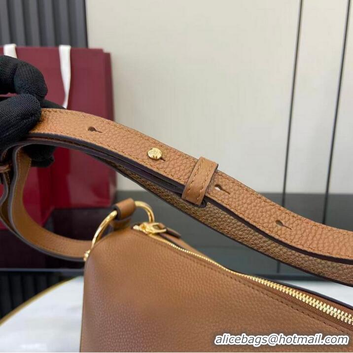 Best Quality Gucci Half Horsebit Medium Shoulder Bag In Leather 860787 Brown 2026