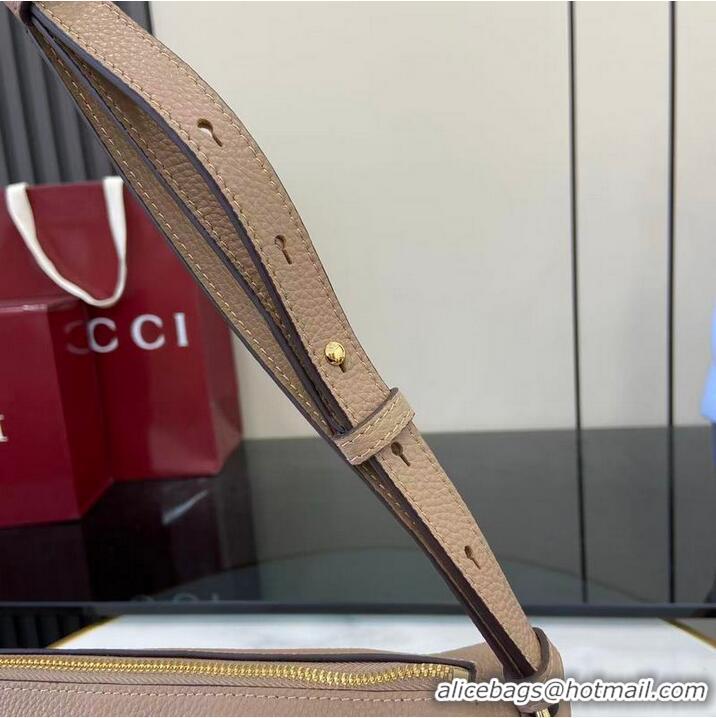 Promotional Gucci Half Horsebit Medium Shoulder Bag In Leather 860787 Light Apricot 2026