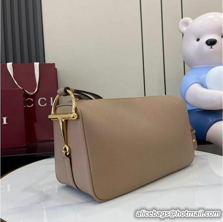 Promotional Gucci Half Horsebit Medium Shoulder Bag In Leather 860787 Light Apricot 2026