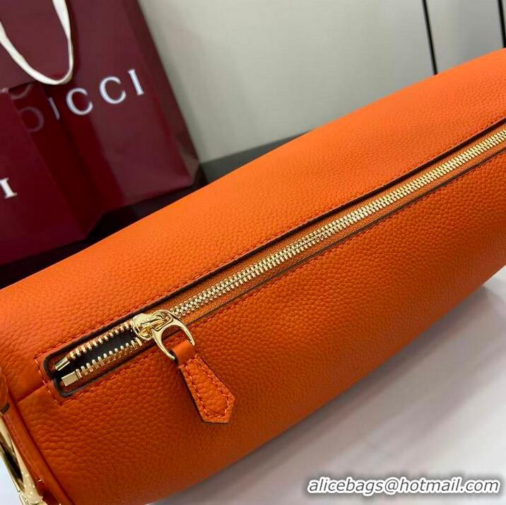 Top Grade Gucci Half Horsebit Medium Shoulder Bag In Leather 860787 Orange 2026