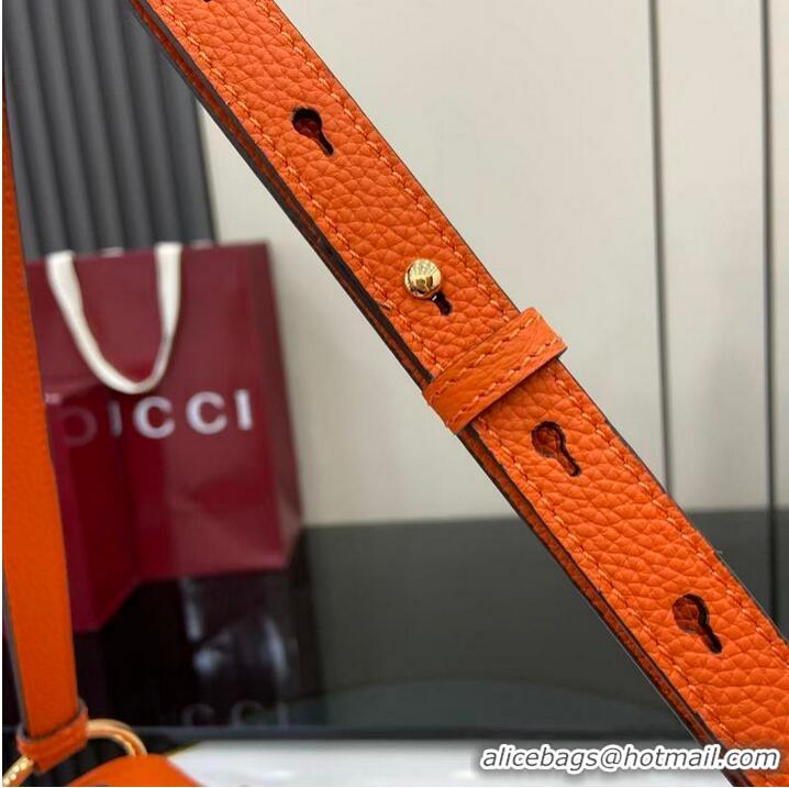 Top Grade Gucci Half Horsebit Medium Shoulder Bag In Leather 860787 Orange 2026
