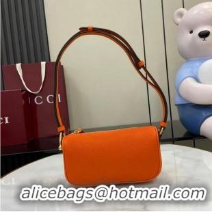 Well Crafted Gucci Half Horsebit mini shoulder bag in Grainy Leather 860784 Orange 2026