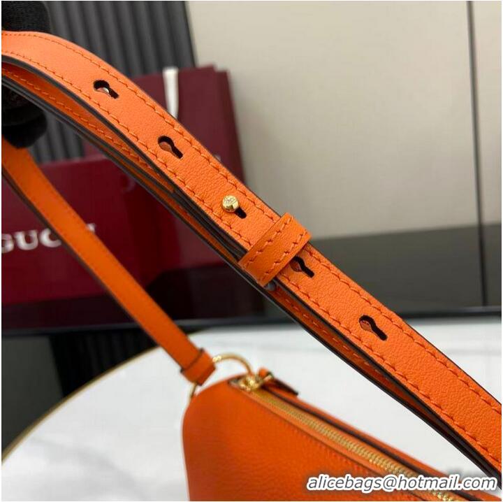 Well Crafted Gucci Half Horsebit mini shoulder bag in Grainy Leather 860784 Orange 2026
