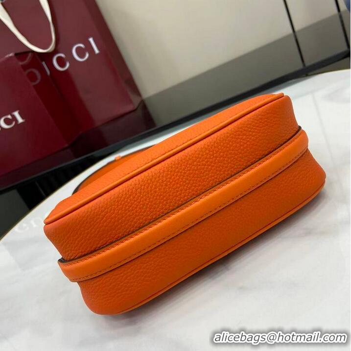 Well Crafted Gucci Half Horsebit mini shoulder bag in Grainy Leather 860784 Orange 2026