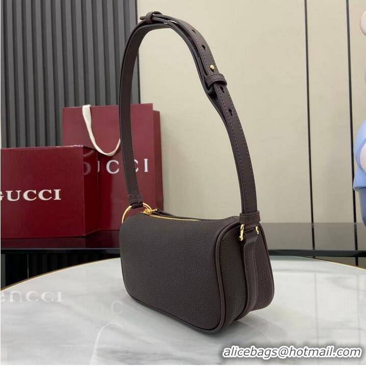 Best Price Gucci Half Horsebit mini shoulder bag in Grainy Leather 860784 Coffee 2026