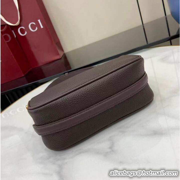 Best Price Gucci Half Horsebit mini shoulder bag in Grainy Leather 860784 Coffee 2026