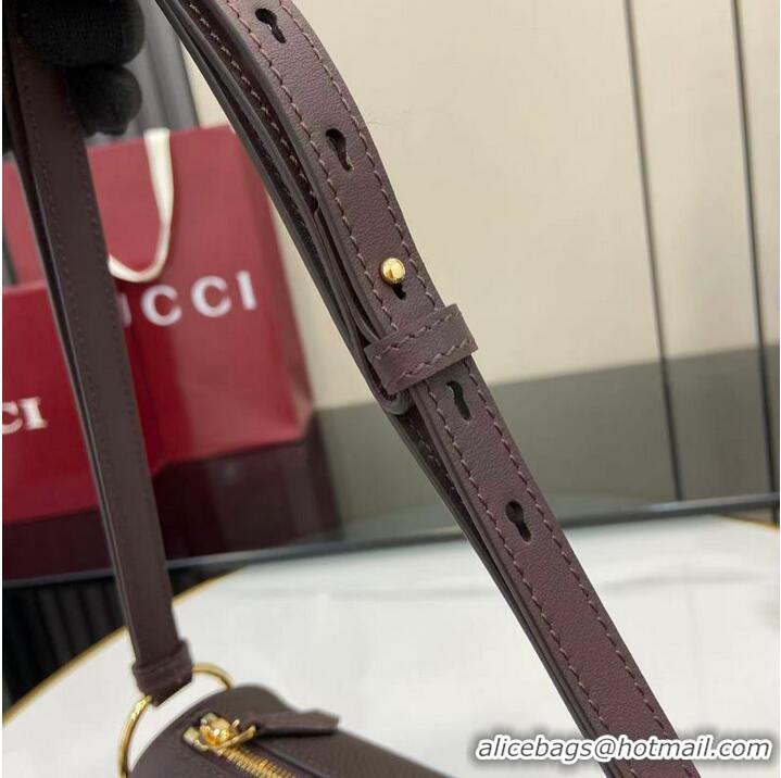 Best Price Gucci Half Horsebit mini shoulder bag in Grainy Leather 860784 Coffee 2026