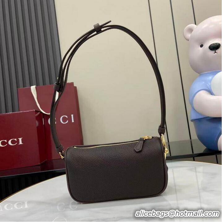Best Price Gucci Half Horsebit mini shoulder bag in Grainy Leather 860784 Coffee 2026