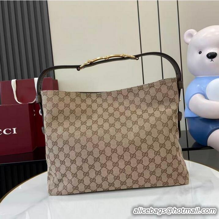 Famous Brand Gucci Beatrix GG Denim medium tote bag 850926 Beige 2026
