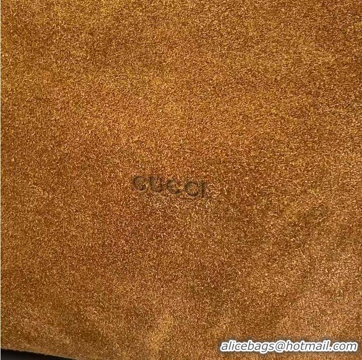 Shop Discount Gucci Beatrix GG Denim Medium Tote Bag 850926 Brown 2026