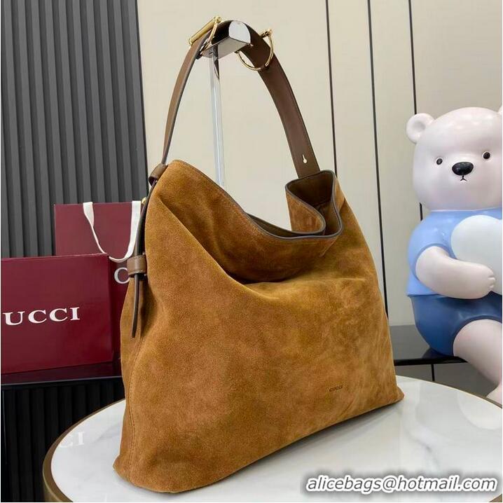 Shop Discount Gucci Beatrix GG Denim Medium Tote Bag 850926 Brown 2026