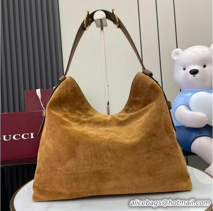 Shop Discount Gucci Beatrix GG Denim Medium Tote Bag 850926 Brown 2026