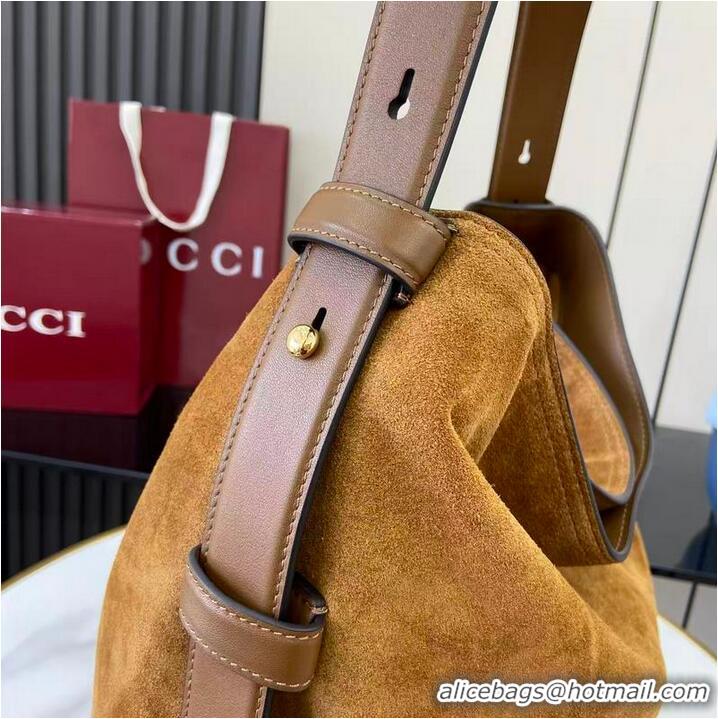 Shop Discount Gucci Beatrix GG Denim Medium Tote Bag 850926 Brown 2026