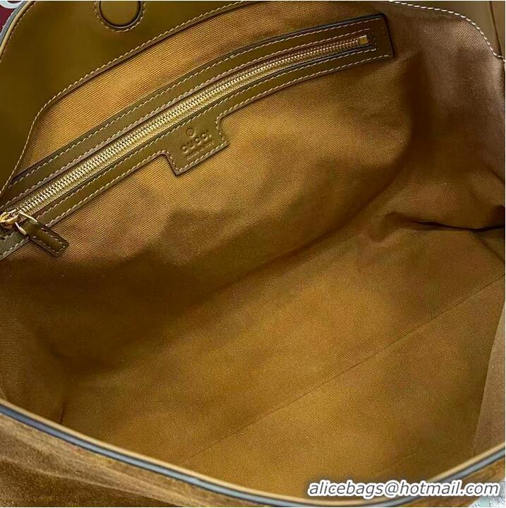 Top Grade Gucci Beatrix Suede Medium Tote Bag 850926 Grey 2026