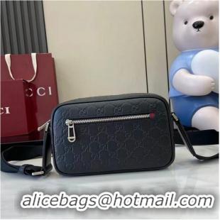 Shop Discount GG Emblem Small Crossbody Bag in Leather 850242 Black 2026