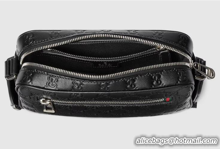 Shop Discount GG Emblem Small Crossbody Bag in Leather 850242 Black 2026