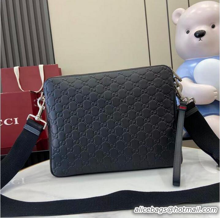 Buy Discount Gucci GG Emblem Medium Crossbody Bag ‎850214 Black 2026