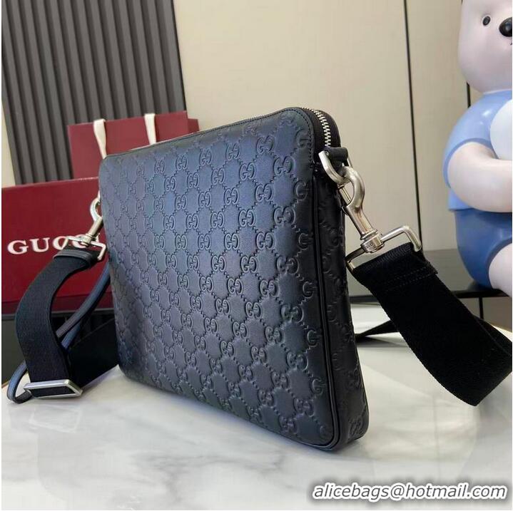 Buy Discount Gucci GG Emblem Medium Crossbody Bag ‎850214 Black 2026