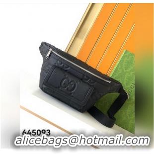 Top Grade Gucci Jumbo GG Leather Small Belt Bag 645093 Black 2026