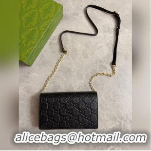 Good Product Gucci GG Emblem Wallet On Chain ‎818705 Black 2026