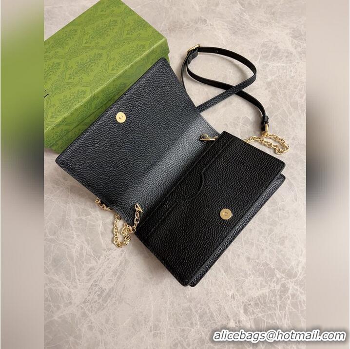Good Product Gucci GG Emblem Wallet On Chain ‎818705 Black 2026