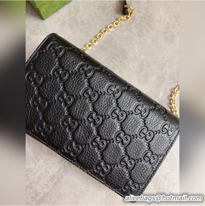 Good Product Gucci GG Emblem Wallet On Chain ‎818705 Black 2026