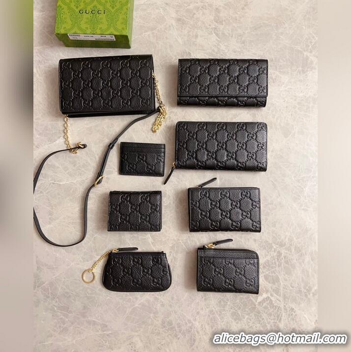 Good Product Gucci GG Emblem Wallet On Chain ‎818705 Black 2026