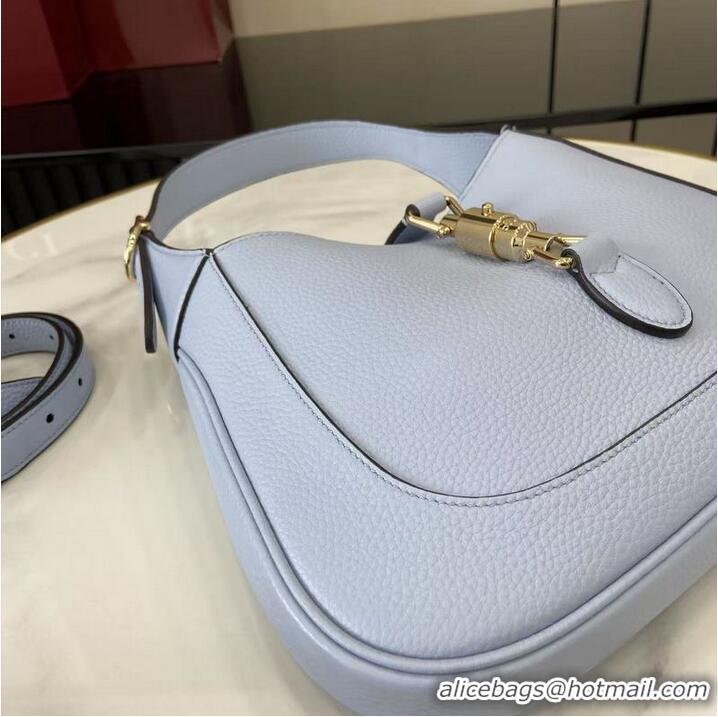 Trendy Design Gucci Jackie 1961 Medium Bag ‎In Grain Leather 810232 Light Blue 2026