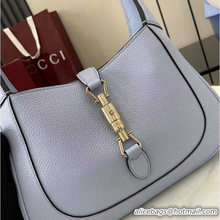 Trendy Design Gucci Jackie 1961 Medium Bag ‎In Grain Leather 810232 Light Blue 2026