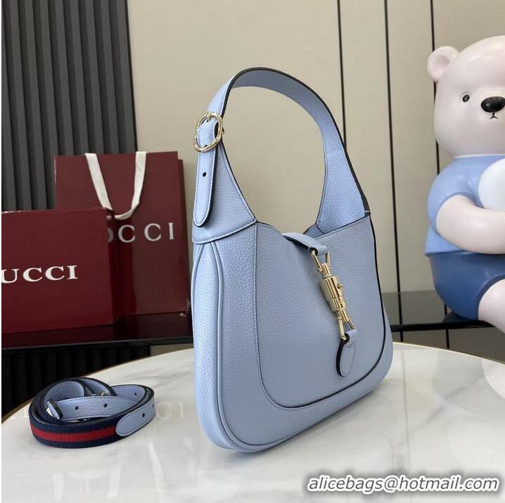 Trendy Design Gucci Jackie 1961 Medium Bag ‎In Grain Leather 810232 Light Blue 2026