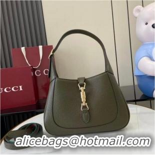 Most Popular Gucci Jackie 1961 Medium Bag ‎In Grain Leather 810232 Forest Green 2026