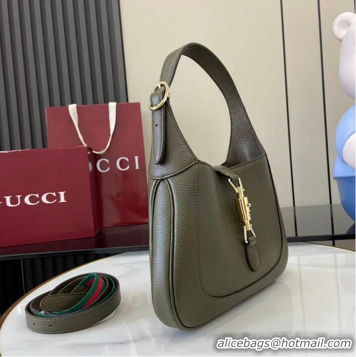 Most Popular Gucci Jackie 1961 Medium Bag ‎In Grain Leather 810232 Forest Green 2026