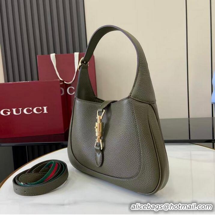 Most Popular Gucci Jackie 1961 Medium Bag ‎In Grain Leather 810232 Forest Green 2026