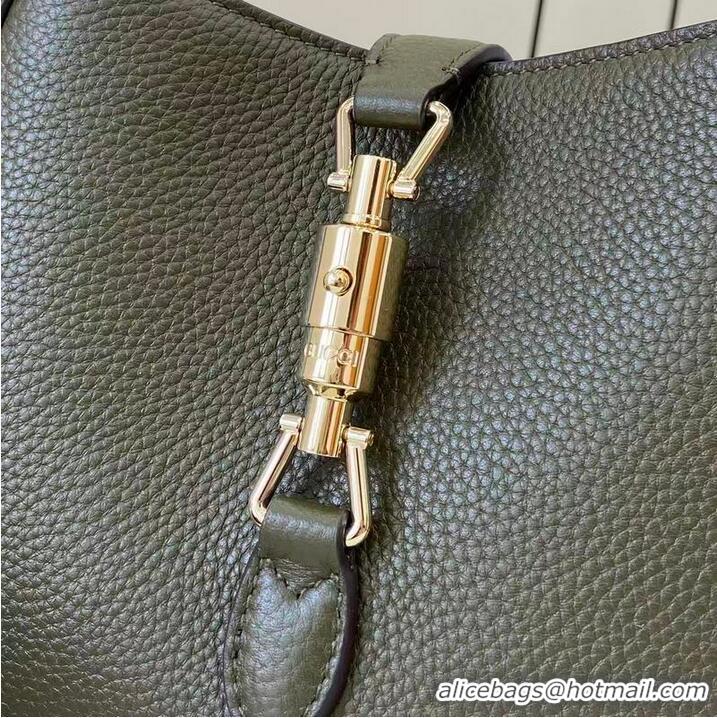 Most Popular Gucci Jackie 1961 Medium Bag ‎In Grain Leather 810232 Forest Green 2026