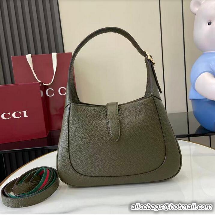 Most Popular Gucci Jackie 1961 Medium Bag ‎In Grain Leather 810232 Forest Green 2026