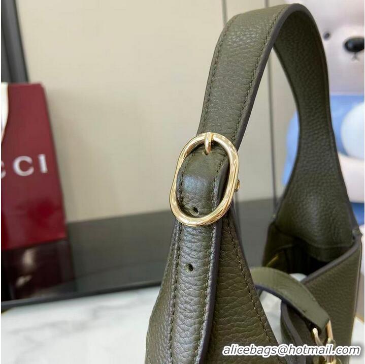 Most Popular Gucci Jackie 1961 Medium Bag ‎In Grain Leather 810232 Forest Green 2026