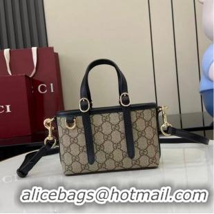 Most Popular Gucci GG Emblem Mini Bag ‎In Canvas ‎855491 Beige/Black 2026