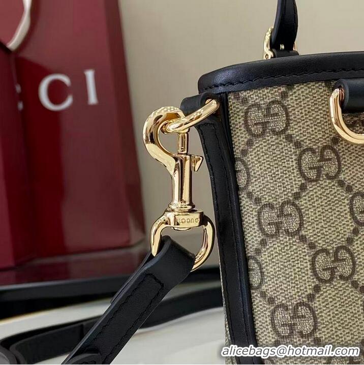 Most Popular Gucci GG Emblem Mini Bag ‎In Canvas ‎855491 Beige/Black 2026