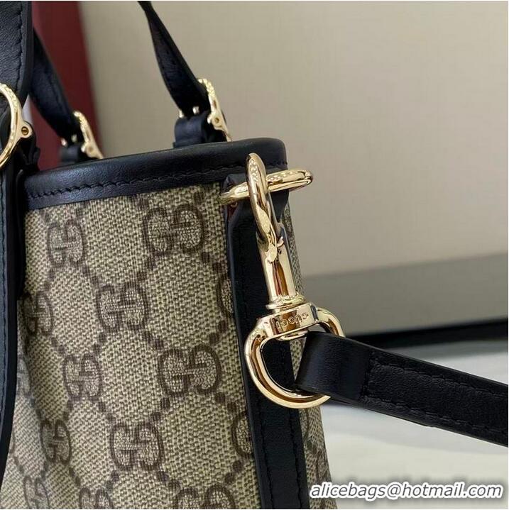 Most Popular Gucci GG Emblem Mini Bag ‎In Canvas ‎855491 Beige/Black 2026
