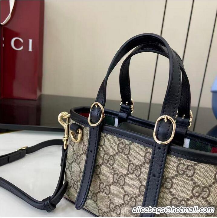 Most Popular Gucci GG Emblem Mini Bag ‎In Canvas ‎855491 Beige/Black 2026