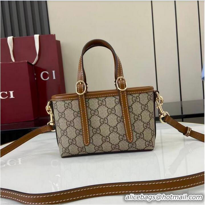 Big Discount Gucci GG Emblem Mini Bag ‎In Canvas ‎855491 Beige/Brown 2026