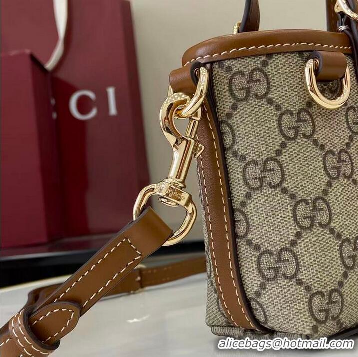 Big Discount Gucci GG Emblem Mini Bag ‎In Canvas ‎855491 Beige/Brown 2026
