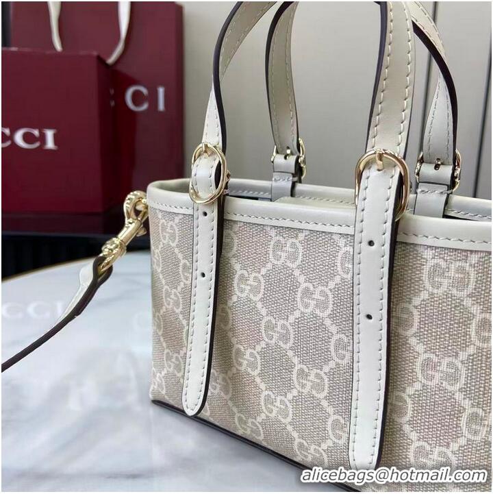Good Taste Gucci GG Emblem Mini Bag ‎In Canvas ‎855491 Beige 2026