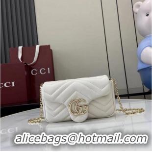 Cheap Discount Gucci GG Marmont Mini Shoulder Bag 841290 White 2026