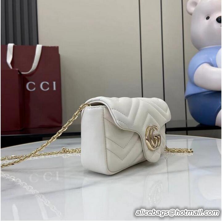 Cheap Discount Gucci GG Marmont Mini Shoulder Bag 841290 White 2026