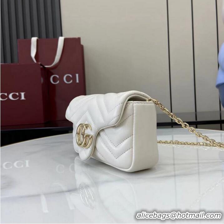 Cheap Discount Gucci GG Marmont Mini Shoulder Bag 841290 White 2026